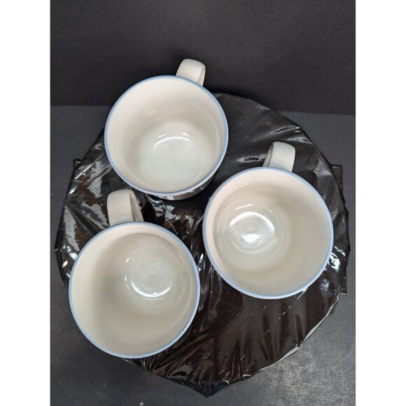 Chantilly Fleur de Lune Floral Coffee Mug Stoneware Stackable 8 Oz Lot of 3 - Picture 6 of 9